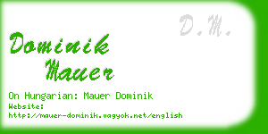 dominik mauer business card